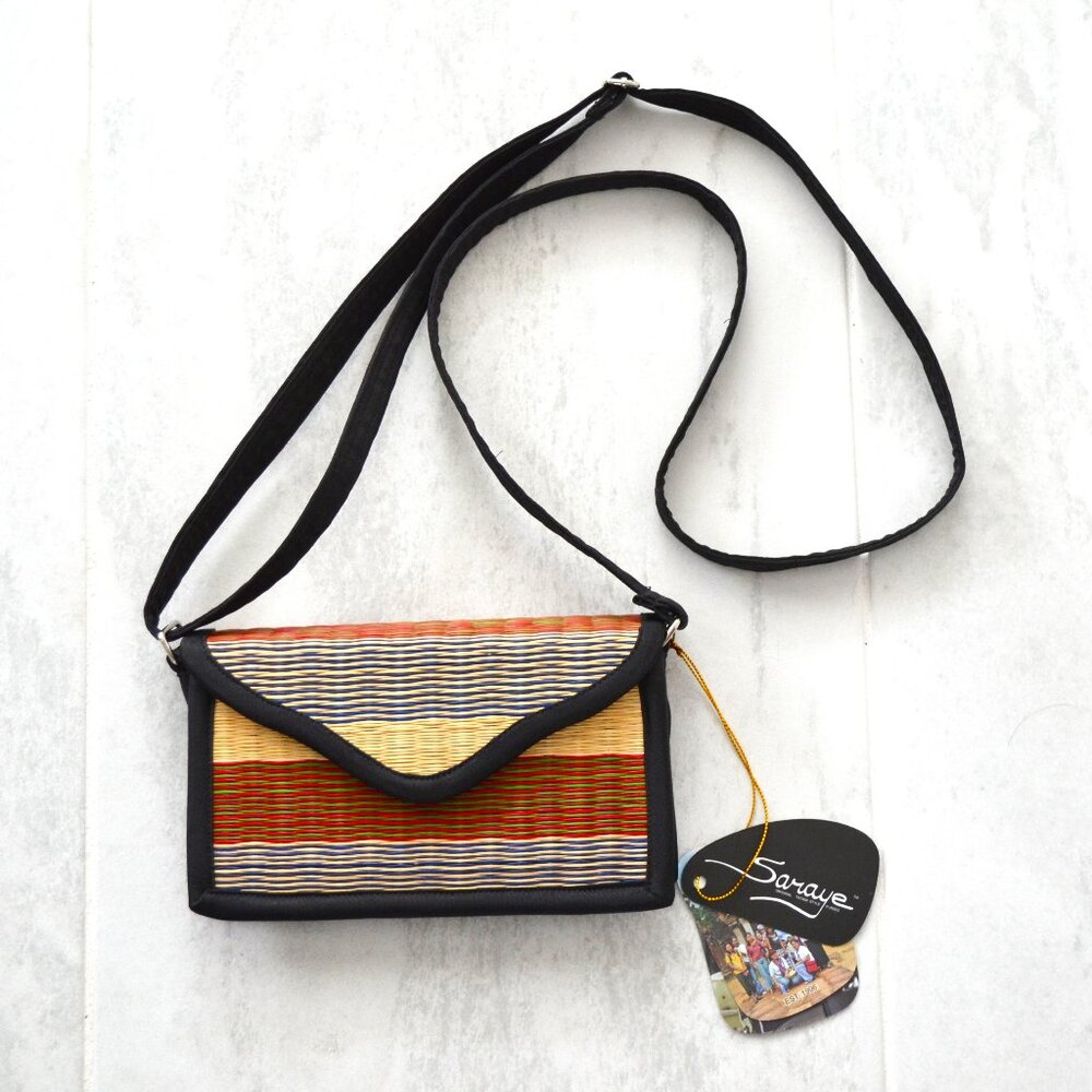 Woven Bag, Saraye Original, Multicolor, Baskets of Cambodia, Small, NWT